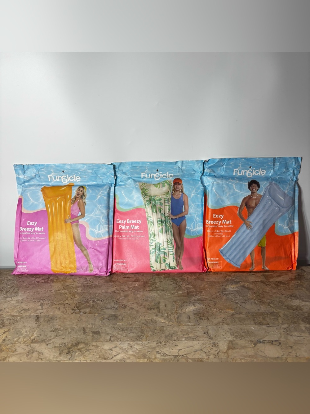 Funsicle Eezy Breezy Mat Lot Of 3